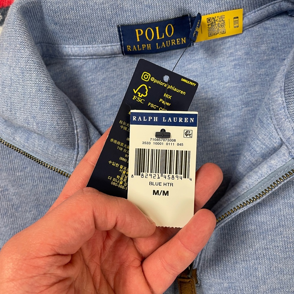 Polo by Ralph Lauren Quarter zip up pullover NWT - Picture 7 of 9
